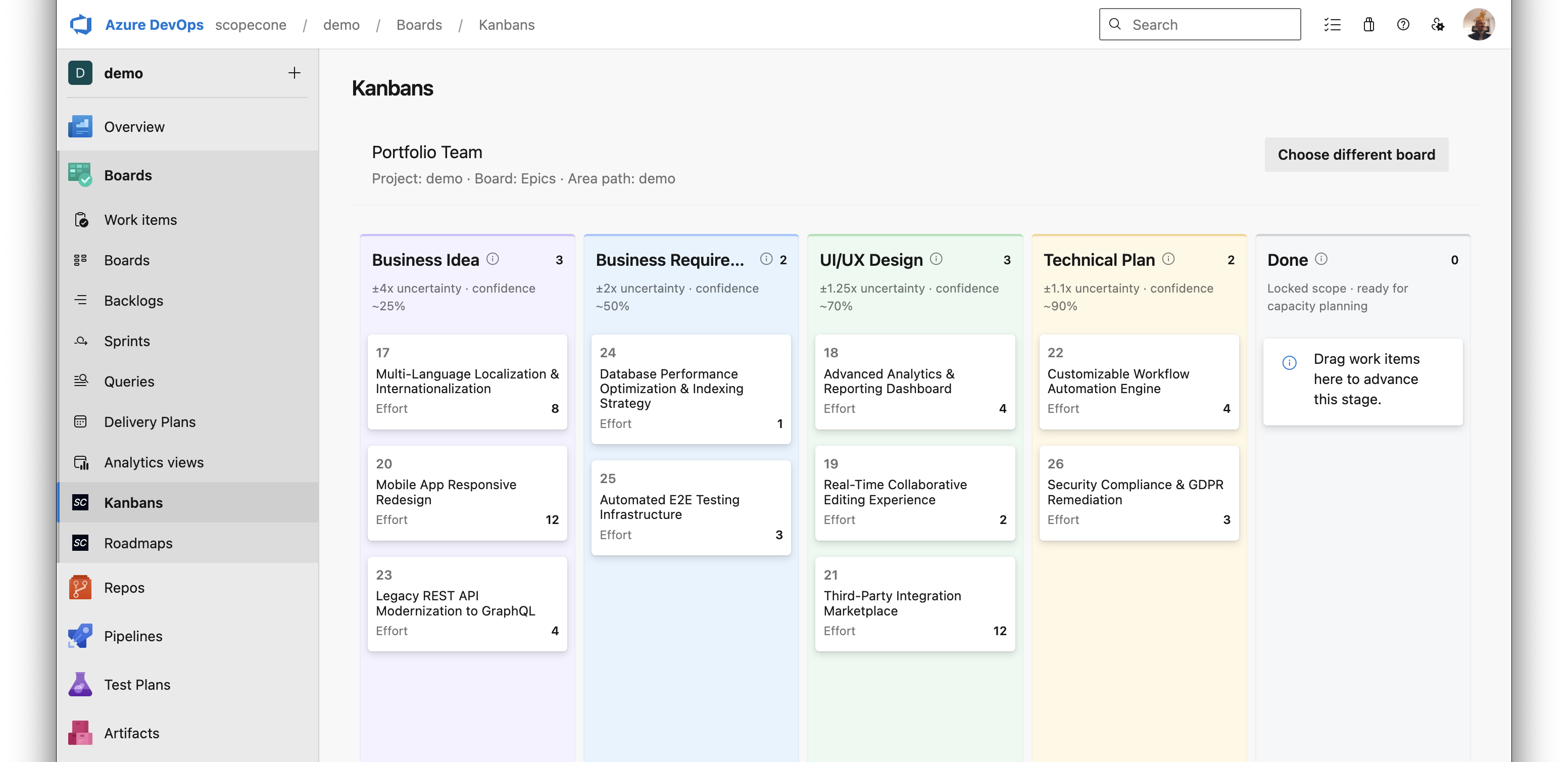 Kanban View with Discovery Stages